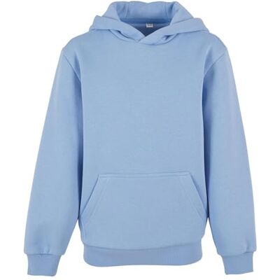 Build Your Brand Kids Fluffy Hoody, pluizige hoodie voor jongens en meisjes, maten 110/116-158/164, Powderblue, 146-152 Build Your Brand Kids Fluffy Hoody, pluizige hoodie voor jongens en meisjes, maten 110/116-158/164, Powderblue, 146-152