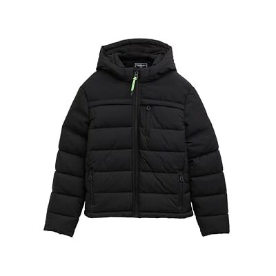 TOM TAILOR Jongens 1048275 Kinderjas met afneembare capuchon, 29999 Black, 140 TOM TAILOR Jongens 1048275 Kinderjas met afneembare capuchon, 29999 Black, 140