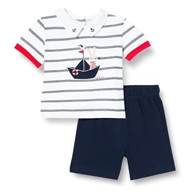 Chicco Elegante 2-Delige Set Van T-Shirt En Korte Broek baby-jongens, Blauw (2), 3M, Design in Italië Chicco Elegante 2-Delige Set Van T-Shirt En Korte Broek baby-jongens, Blauw (2), 3M, Design in Italië