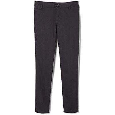French Toast Girls' Big Stretch Twill Skinny Leg Pant with Pockets, School Uniforms for Kids and Teens, Black, 10 French Toast Girls' Big Stretch Twill Skinny Leg Pant with Pockets, School Uniforms for Kids and Teens, Black, 10