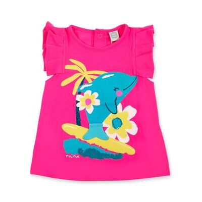 Tuc Tuc Mouwloos T-shirt voor baby's en peuters, Fuchsia, 18 maanden Tuc Tuc Mouwloos T-shirt voor baby's en peuters, Fuchsia, 18 maanden