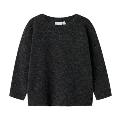 Name it mini Jongens Nmmtali Ls Knit, dark grey melange, 104 Name it mini Jongens Nmmtali Ls Knit, dark grey melange, 104