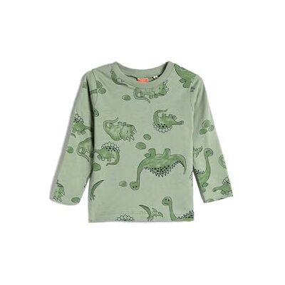 Koton Dinosaur T-shirt Long Sleeve Crew Neck Cotton babyjongens T-Shirt Koton Dinosaur T-shirt Long Sleeve Crew Neck Cotton babyjongens T-Shirt