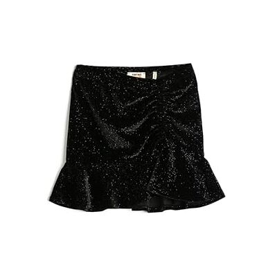 Koton Girls's Mini Glitter Ruffle Shirred Elastische Tailleband Rok, zwart (999), 4-5 Jaar Koton Girls's Mini Glitter Ruffle Shirred Elastische Tailleband Rok, zwart (999), 4-5 Jaar