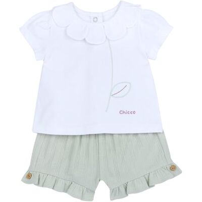 Chicco Set van T-shirt en shorts, Lichtgroen., 18 Maanden Chicco Set van T-shirt en shorts, Lichtgroen., 18 Maanden