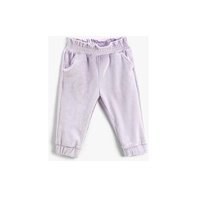 Koton Babygirls fluwelen joggingbroek, elastische tailleband, zakken, sweatpants, paars (358), 12-18 Maanden Koton Babygirls fluwelen joggingbroek, elastische tailleband, zakken, sweatpants, paars (358), 12-18 Maanden