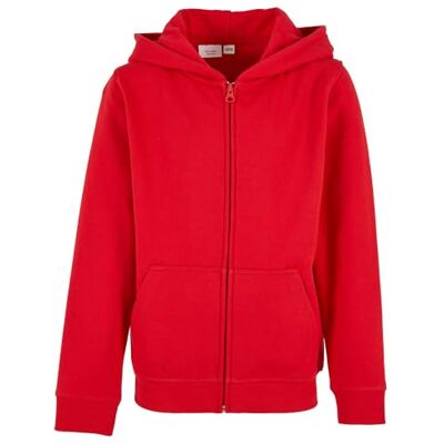 Build Your Brand Organic Basic Kids Zip Hoody, hoodie met ritssluiting, voor jongens en meisjes, 100% biologisch katoen, Cityred, 110-116 Build Your Brand Organic Basic Kids Zip Hoody, hoodie met ritssluiting, voor jongens en meisjes, 100% biologisch katoen, Cityred, 110-116