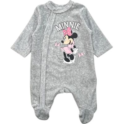 Disney Baby Minnie Romper, warme en comfortabele outfit voor baby's ontspannende momenten, Grijs, 3 Maanden Disney Baby Minnie Romper, warme en comfortabele outfit voor baby's ontspannende momenten, Grijs, 3 Maanden