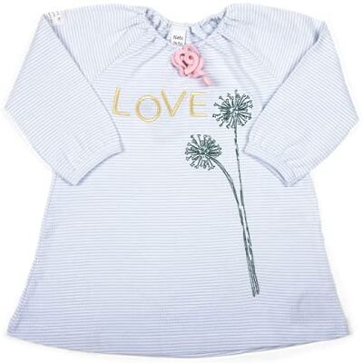 Naty Eco by Blauwe en witte gestreepte jurk 74/80 Naty Eco by Blauwe en witte gestreepte jurk 74/80