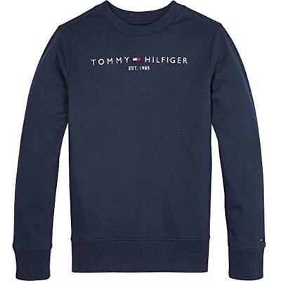 Tommy Hilfiger Uniseks sweatshirt voor kinderen, Essential, sweatshirt zonder capuchon, blauw (Twilight Navy), 80 Tommy Hilfiger Uniseks sweatshirt voor kinderen, Essential, sweatshirt zonder capuchon, blauw (Twilight Navy), 80