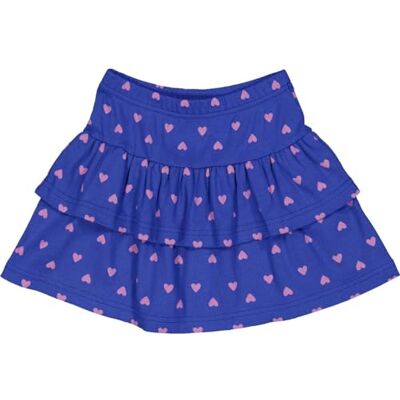 Fred's World by Green Cotton Meisje Hart Rok, Star Blue/Pink Haze, 134 Fred's World by Green Cotton Meisje Hart Rok, Star Blue/Pink Haze, 134