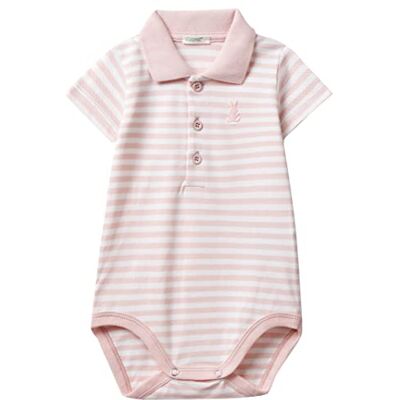 United Babyrompertje voor baby's en meisjes, Roze gestreept 922, 50 United Babyrompertje voor baby's en meisjes, Roze gestreept 922, 50