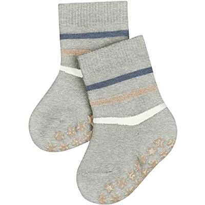 FALKE Uniseks-baby Stopper sokken Multi Stripe B HP Katoen Noppen op de zool 1 Paar, Grijs (Wool Grey Melange 3824), 62-68 FALKE Uniseks-baby Stopper sokken Multi Stripe B HP Katoen Noppen op de zool 1 Paar, Grijs (Wool Grey Melange 3824), 62-68