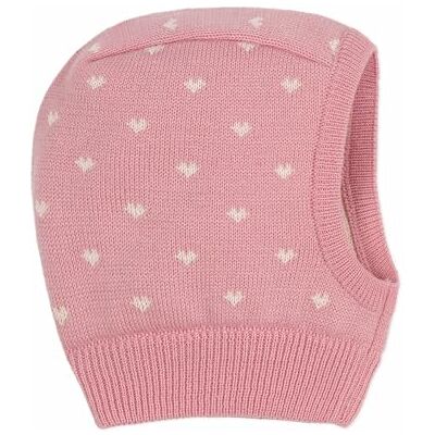 Petit Bateau Bivakmuts voor baby's, harten van wol en katoen, Charme/Marshmallow, 18 mois Petit Bateau Bivakmuts voor baby's, harten van wol en katoen, Charme/Marshmallow, 18 mois