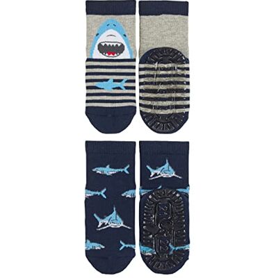 Sterntaler Flitzerair Flitzerair Babyjongens, dubbelpak, haaien, tegels, marineblauw, 18 EU Sterntaler Flitzerair Flitzerair Babyjongens, dubbelpak, haaien, tegels, marineblauw, 18 EU