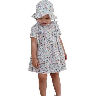 Petit Bateau Jurk met korte mouwen voor meisjes, Wit/Veelkleurig., 24 Maanden Petit Bateau Jurk met korte mouwen voor meisjes, Wit/Veelkleurig., 24 Maanden