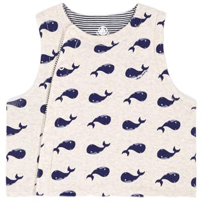 Petit Bateau Mouwloos babyvest met ribben, omkeerbaar, van katoen Petit Bateau Mouwloos babyvest met ribben, omkeerbaar, van katoen