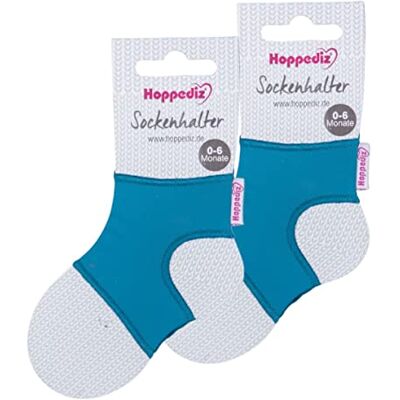 Hoppediz Unisex baby sokkenhouder sokken, 0-6 maanden (set van 2), Donkerblauw, One size Hoppediz Unisex baby sokkenhouder sokken, 0-6 maanden (set van 2), Donkerblauw, One size