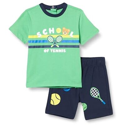 Chicco Set Van 2 T-Shirts En Shorts (2) baby-jongens, Groen (2), 12M, Design in Italië Chicco Set Van 2 T-Shirts En Shorts (2) baby-jongens, Groen (2), 12M, Design in Italië