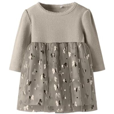 Name it Nbfrosally Ls Dress, cement, 80 Name it Nbfrosally Ls Dress, cement, 80