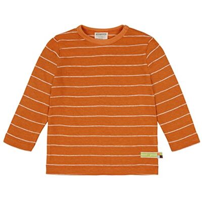 loud + proud Uniseks kindergestreept met linnen, GOTS-gecertificeerd shirt, karrood, 62/68 cm loud + proud Uniseks kindergestreept met linnen, GOTS-gecertificeerd shirt, karrood, 62/68 cm
