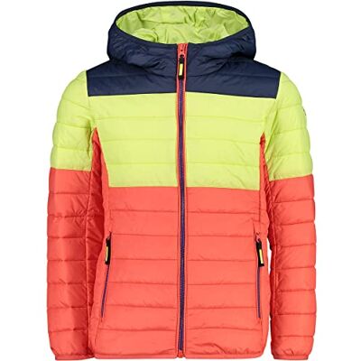 CMP Knit Tech Melange Fleece Jacket Met Capuchon meisjes Knit Tech gemêleerd fleecejack met capuchon, Boy, Black-Flash Orange, 128 CMP Knit Tech Melange Fleece Jacket Met Capuchon meisjes Knit Tech gemêleerd fleecejack met capuchon, Boy, Black-Flash Orange, 128
