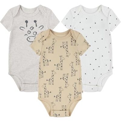 HUGGIES Little Hugs Baby 3-pack rompertje peuter ondergoed set, neutraal, 6 maanden, Neutraal, 6 maanden HUGGIES Little Hugs Baby 3-pack rompertje peuter ondergoed set, neutraal, 6 maanden, Neutraal, 6 maanden