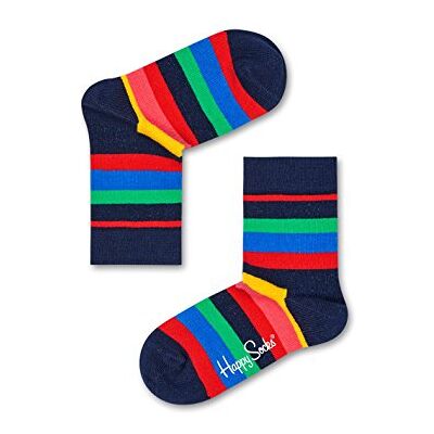 Happy Socks Kids Stripe Sock, kleurrijke en leuke, Sokken voor Kinderen, Blauw-Rood-Groen-Roze-Geel (0-12M) Happy Socks Kids Stripe Sock, kleurrijke en leuke, Sokken voor Kinderen, Blauw-Rood-Groen-Roze-Geel (0-12M)