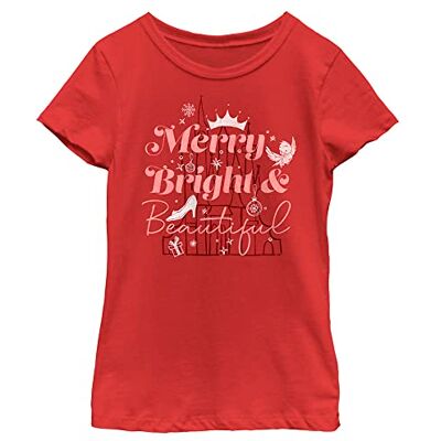 Disney Princesses Merry Bright and Beautiful Girls T-shirt, rood, XS, rood, XS, Rood, XS Disney Princesses Merry Bright and Beautiful Girls T-shirt, rood, XS, rood, XS, Rood, XS