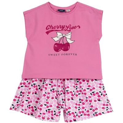 Chicco Set van T-shirt en shorts, Roze bedrukt, 12 jaar Chicco Set van T-shirt en shorts, Roze bedrukt, 12 jaar