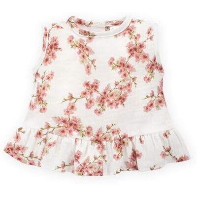 Pinokio Wooven Girls Vest voor babymeisjes, Écru Flower, 68 cm Pinokio Wooven Girls Vest voor babymeisjes, Écru Flower, 68 cm