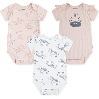 HUGGIES Little Hugs Baby 3-pack rompertje peuter ondergoed set, roze, 6 maanden, Rosé, 6 maanden HUGGIES Little Hugs Baby 3-pack rompertje peuter ondergoed set, roze, 6 maanden, Rosé, 6 maanden