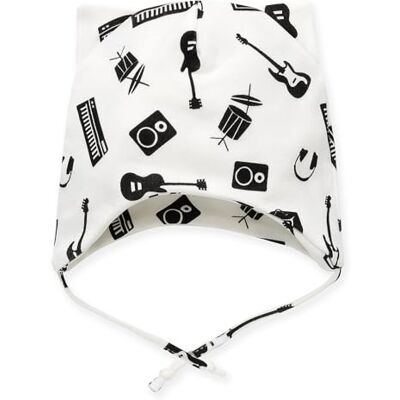 Pinokio Verpakt bonnet met oren, muts voor kinderen, baby's, ecru Lets rok, ECRU LETS ROCK Pinokio Verpakt bonnet met oren, muts voor kinderen, baby's, ecru Lets rok, ECRU LETS ROCK