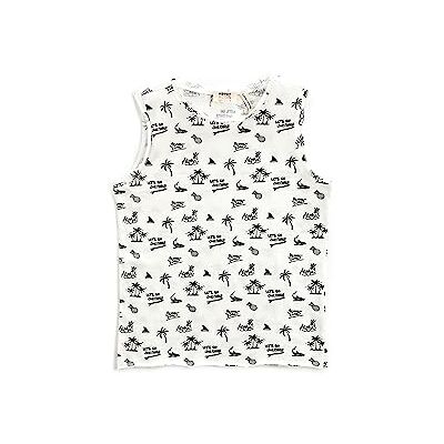 Koton Boys's mouwloos T-shirt met ronde hals, tropisch bedrukt, Wit design (0d0), 7-8 Jaar Koton Boys's mouwloos T-shirt met ronde hals, tropisch bedrukt, Wit design (0d0), 7-8 Jaar