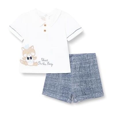 Chicco Set bestaande uit poloshirt en korte broek, Wit en blauw, 0 Maanden Chicco Set bestaande uit poloshirt en korte broek, Wit en blauw, 0 Maanden