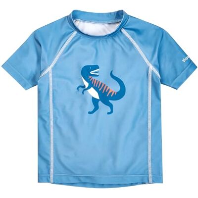 Playshoes Unisex Badeshirt Rash Guard Shirt voor kinderen, blauwe dino, 86-92 Playshoes Unisex Badeshirt Rash Guard Shirt voor kinderen, blauwe dino, 86-92