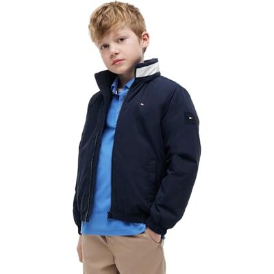 Tommy Hilfiger Heritage Essential gewatteerde jas voor jongens KB0KB10451 Overige jassen, BLAUW (Dark Night Navy), 12 jaar Tommy Hilfiger Heritage Essential gewatteerde jas voor jongens KB0KB10451 Overige jassen, BLAUW (Dark Night Navy), 12 jaar