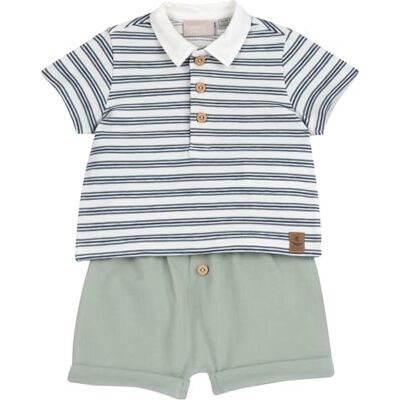 Chicco Set van T-shirt en shorts, Medium Groen, 6 Maanden Chicco Set van T-shirt en shorts, Medium Groen, 6 Maanden