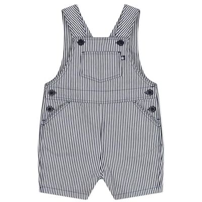 Petit Bateau Korte tuinbroek voor babyjongens, Blauw/Wit, 3 Maanden Petit Bateau Korte tuinbroek voor babyjongens, Blauw/Wit, 3 Maanden