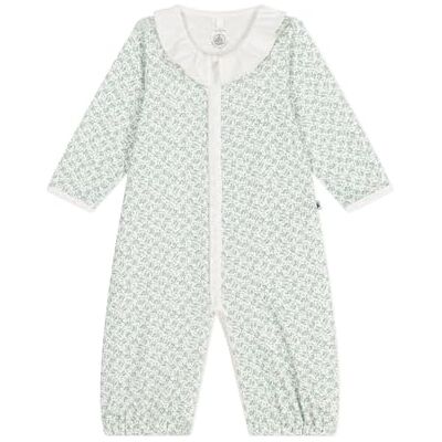 Petit Bateau Jumpsuit voor babymeisjes, wit/multico, 0-3 Maanden Petit Bateau Jumpsuit voor babymeisjes, wit/multico, 0-3 Maanden