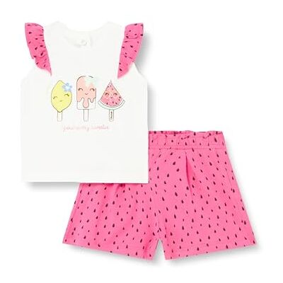 Chicco Set Van 2 T-Shirts En Shorts (2) baby-meisjes, Fuchsia (2), 6M, Design in Italië Chicco Set Van 2 T-Shirts En Shorts (2) baby-meisjes, Fuchsia (2), 6M, Design in Italië