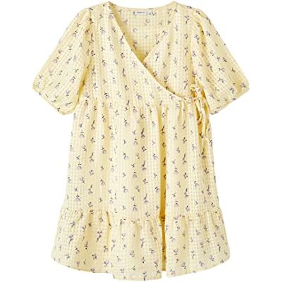 Name it Bestseller A/S NKFHINAGE SS WRAP jurk voor meisjes, dubbele crème, 122, Double Cream, 122 cm Name it Bestseller A/S NKFHINAGE SS WRAP jurk voor meisjes, dubbele crème, 122, Double Cream, 122 cm