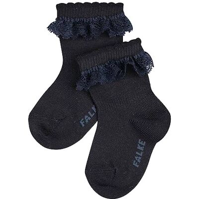 FALKE Uniseks Baby Sokken Romantic Lace B So katoen eenkleurig 1 paar, Blauw Dark Navy 6370, 80-92 FALKE Uniseks Baby Sokken Romantic Lace B So katoen eenkleurig 1 paar, Blauw Dark Navy 6370, 80-92