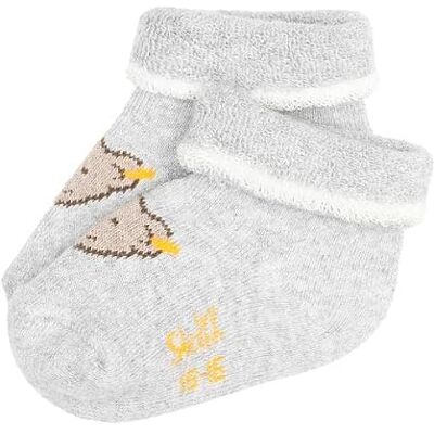 Steiff Unisex baby korte sokken GOTS, Soft Grey Melange, 18 EU Steiff Unisex baby korte sokken GOTS, Soft Grey Melange, 18 EU