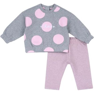 Chicco , Outfit due pezzi: leggings e felpa, baby meisje, blauw, 12M, ontworpen in Italië, roze (1), 6 Maanden Chicco , Outfit due pezzi: leggings e felpa, baby meisje, blauw, 12M, ontworpen in Italië, roze (1), 6 Maanden