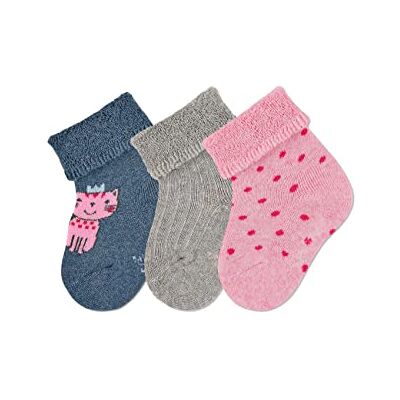 Sterntaler Baby- en meisjessokken, 3-delige set, inktblauw gemêleerd, normaal Sterntaler Baby- en meisjessokken, 3-delige set, inktblauw gemêleerd, normaal