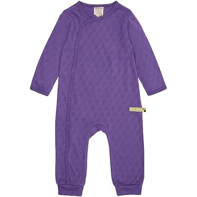 loud + proud Jumpsuit voor babymeisjes, jacquard gebreid, GOTS-gecertificeerd, paars, 50/56 cm loud + proud Jumpsuit voor babymeisjes, jacquard gebreid, GOTS-gecertificeerd, paars, 50/56 cm