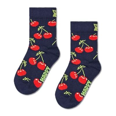 Happy Socks Cherry, Kleurrijke en Leuke, Sokken voor kinderen, Blauw (2-3Y) Happy Socks Cherry, Kleurrijke en Leuke, Sokken voor kinderen, Blauw (2-3Y)