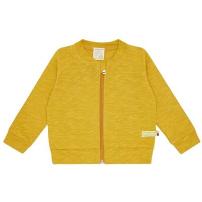 loud + proud Unisex kinderen slub jersey, GOTS-gecertificeerd collegejack, curry, 110-116 loud + proud Unisex kinderen slub jersey, GOTS-gecertificeerd collegejack, curry, 110-116