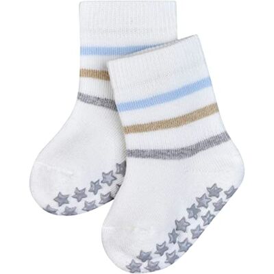FALKE Uniseks-baby Stopper sokken Multi Stripe B HP Katoen Noppen op de zool 1 Paar, Wit (Off-White 2040), 74-80 FALKE Uniseks-baby Stopper sokken Multi Stripe B HP Katoen Noppen op de zool 1 Paar, Wit (Off-White 2040), 74-80